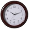 Clockswise Decorative Classic Brown Round Wall Clock For Living Room, Kitchen, Dining Room, Plastic QI004510.BN - alternate 1